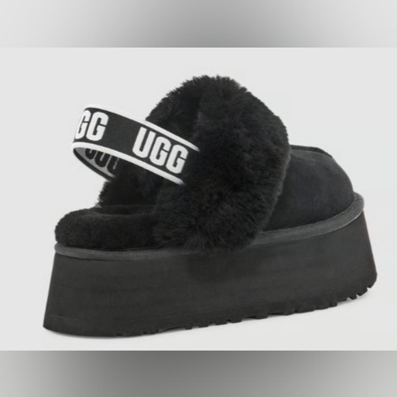 UGG Wmns Funkette Slipper 'Black' Shoes Size 10 Like New - Picture 3 of 10